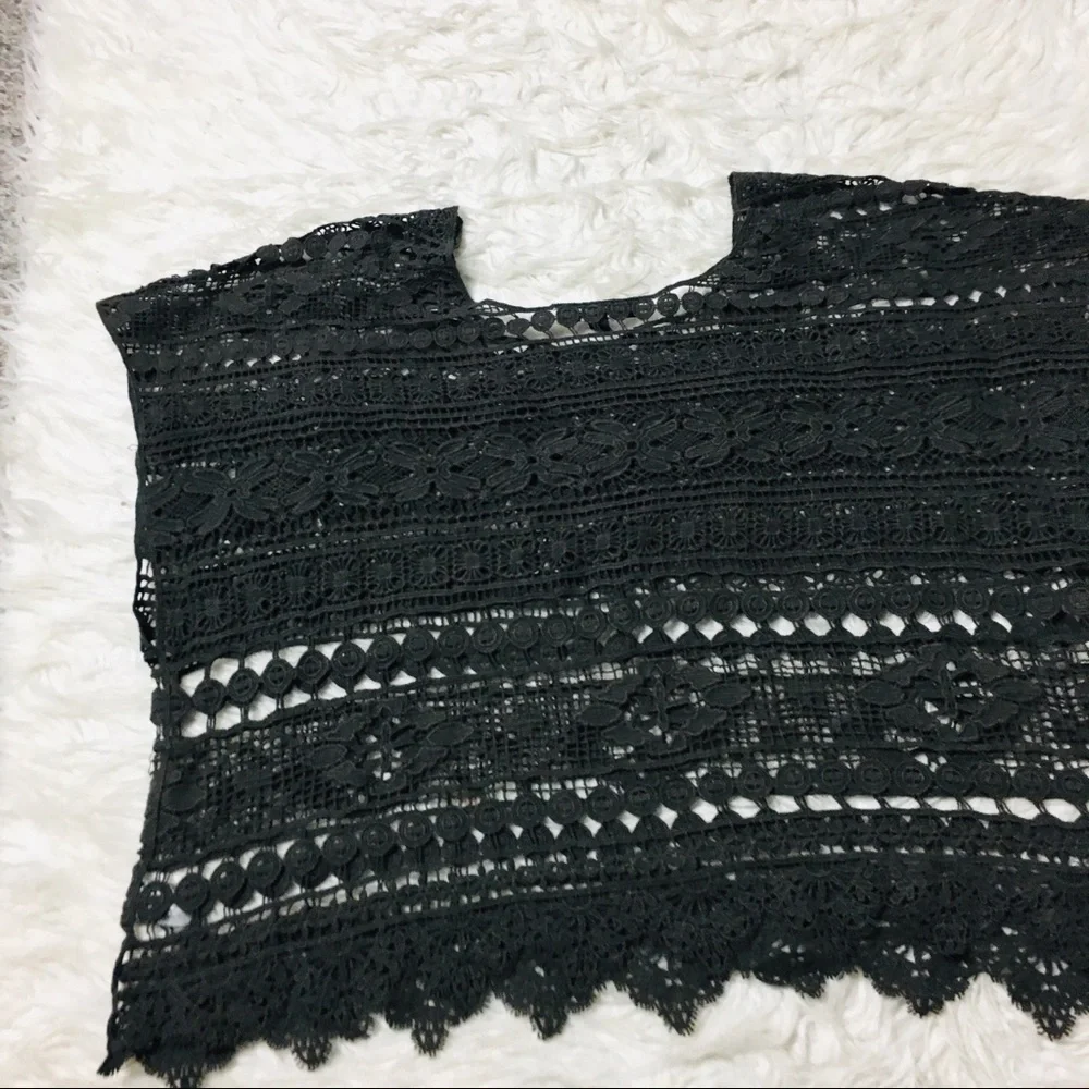 Lane Bryant Bohemian Crochet Olive Green Size 14 - Picture 3 of 13